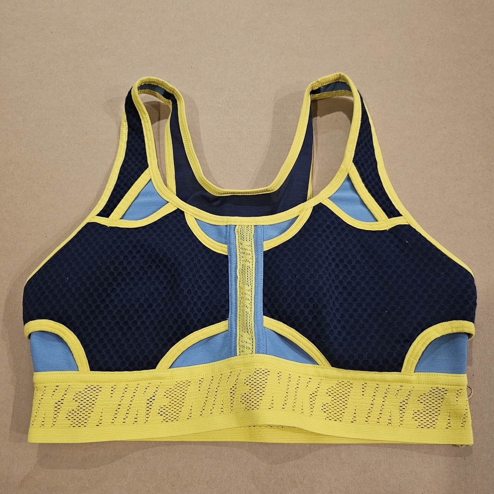 Nike Black and Yellow Sports Bra